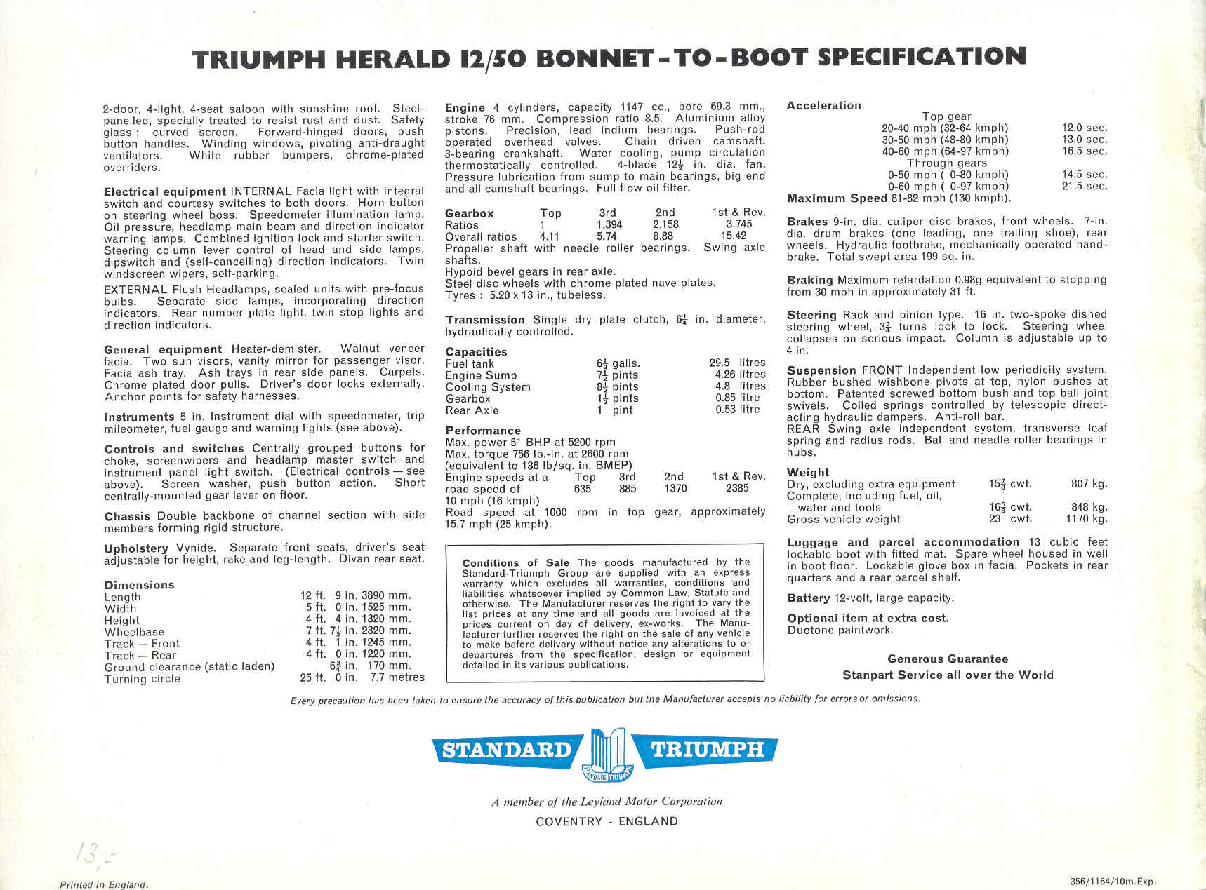 Triumph Herald 12/50 UK!